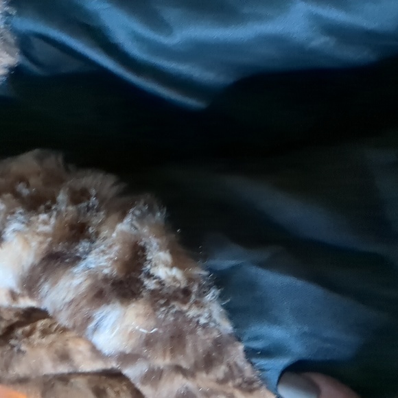 STUDIO 1886*  faux fur leopard print size 1x long sleeve zip front satin lined - Picture 12 of 13